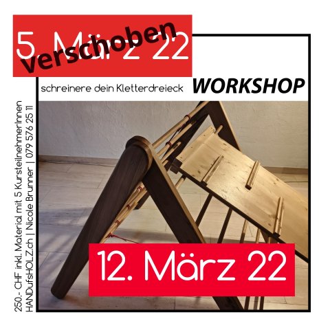 Workshop schreinere dir dein Kletterdreieck