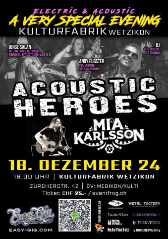 Acoustic Heroes & Mia Karlsson - Kulturfabrik Wetzikon 18. Dezember 2024