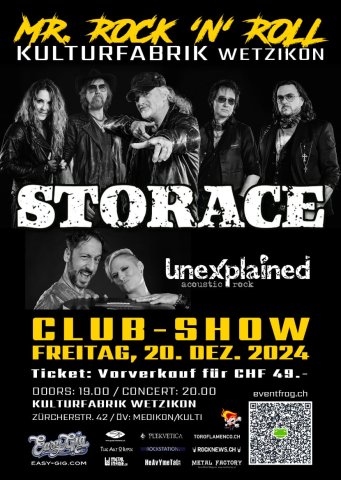 STORACE & UNEXPLAINED in der Kulti Wetzikon