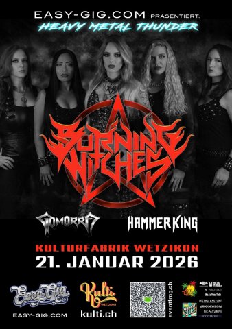 Burning Witches Kulturfabrik Wetzikon 21. Januar 2026