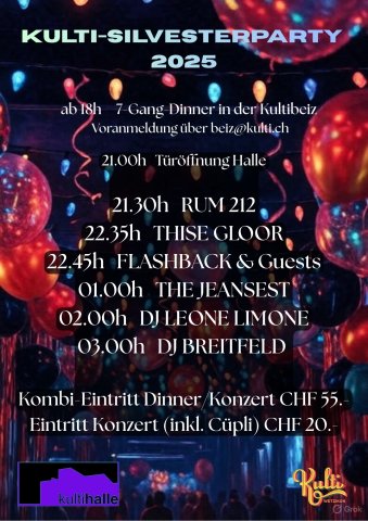 Flyer Silvesterparty 2025