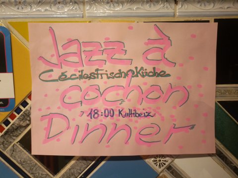 jazz à cochon dîner, CécilesFrischeKüche, 18:00 Kultibeiz